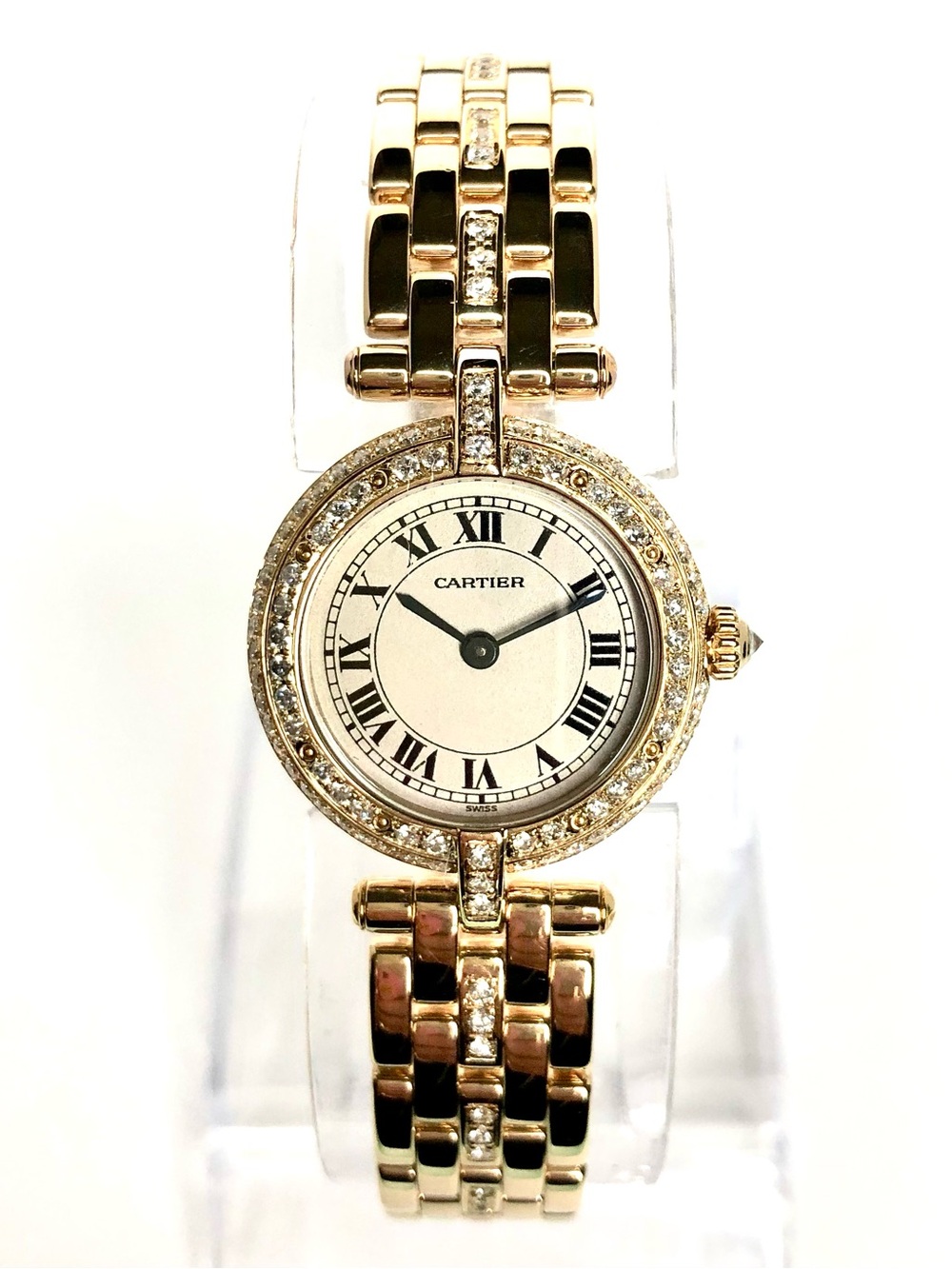 CARTIER PANTHERE VENDOME Quartz 24mm 18K Yellow Gold 0.82TCW Diamond Watch